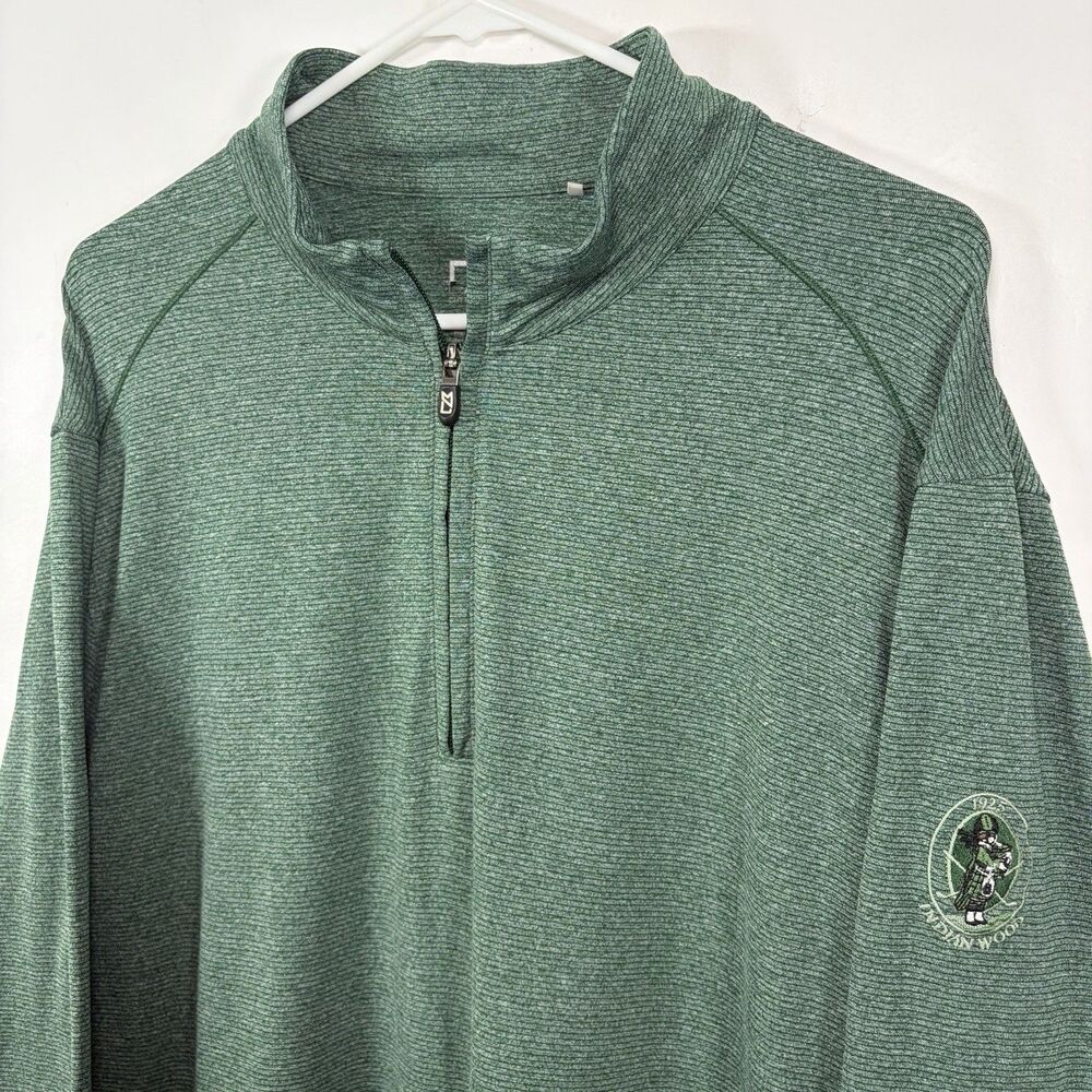 Cutter & Buck 1/4 Zip Golf Pullover Mens Size XL Green Indianwood CC Logo
